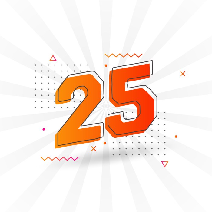 Number 25 Clipart Number 25 Clipart